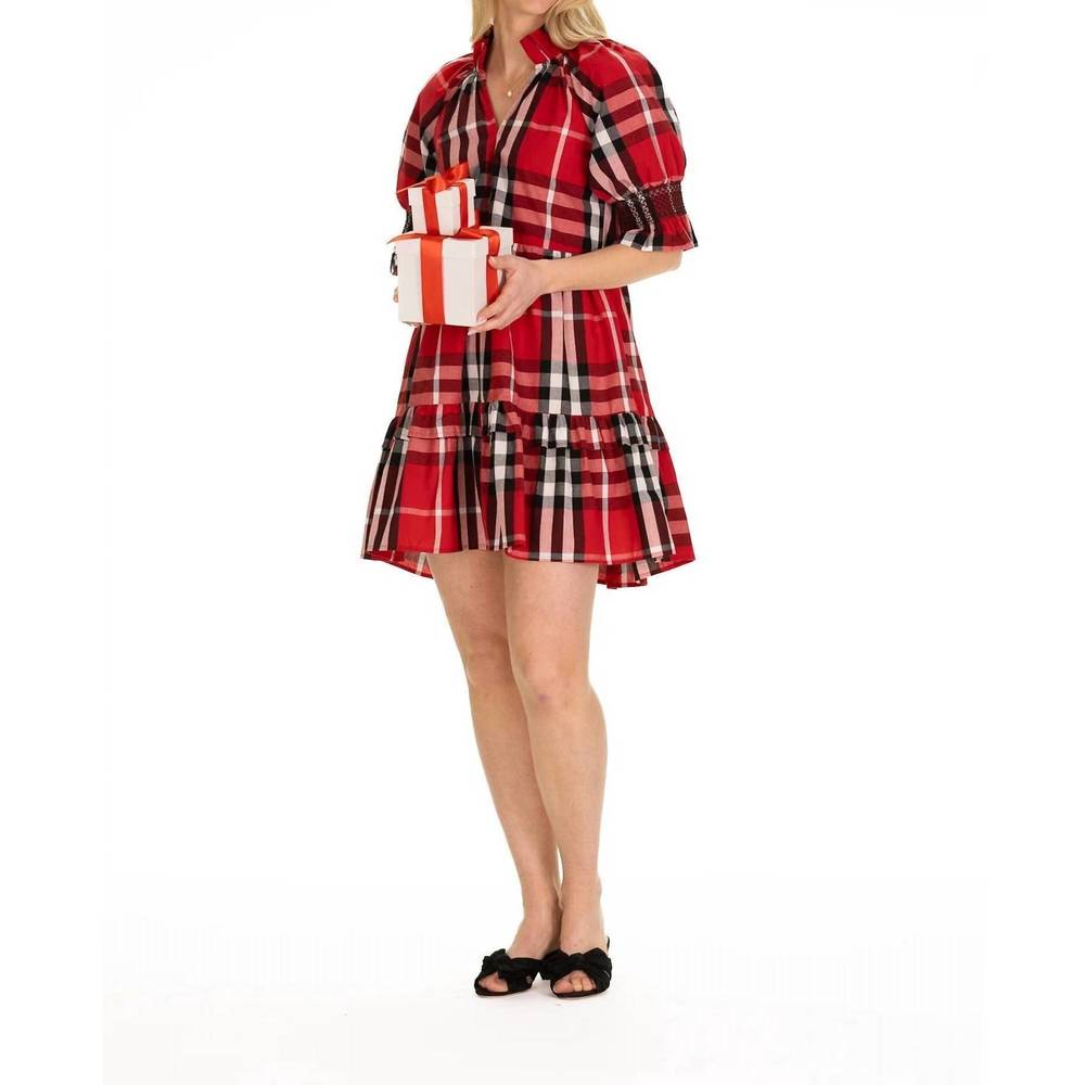 NEW DUFFIELD LANE skye dress in red plaid